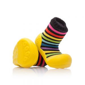 Kapcie dziecięce Attipas Rainbow Yellow