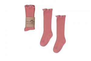 Podkolanówki Mama's Feet Mono Baby Brudny Róż