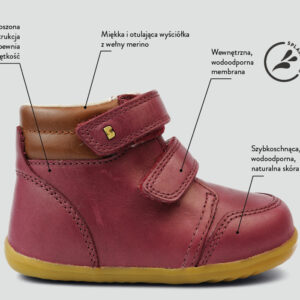 Buty zimowe dziecięce Bobux Timber Arctic Boysenberry