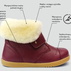 Buty zimowe dziecięce Bobux Desert Arctic Boysenberry 730607