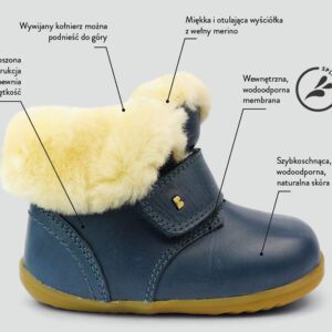 Buty zimowe dziecięce Bobux Desert Arctic Midnight 636009