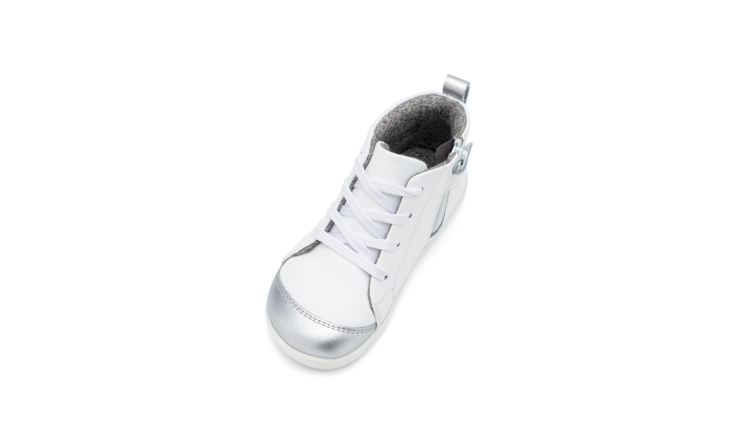 Buty dziecięce Bobux Alley-Oop White + Silver + Rainbow 731511