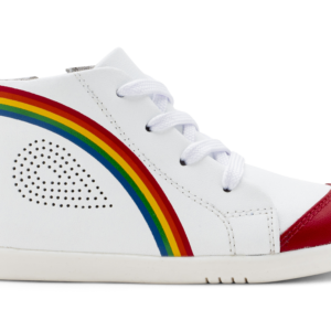 Buty dziecięce Bobux Alley-Oop White+Red+Rainbow 731512