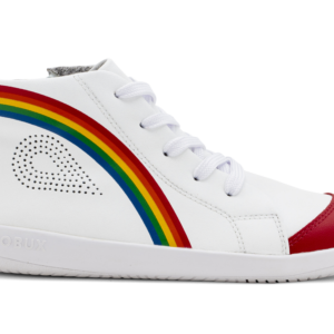 Buty dziecięce Bobux Alley-Oop White+Red+Rainbow 731512