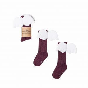 Podkolanówki Mama’s Feet Aniołek Śliwkowy