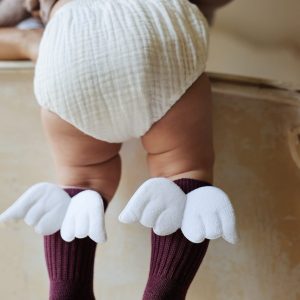 Podkolanówki Mama’s Feet Aniołek Śliwkowy