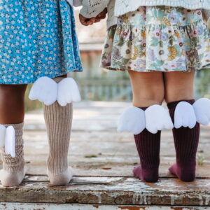 Podkolanówki Mama's Feet Aniołek Śliwkowy