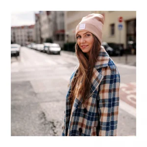 Czapka z chustą na szyję UL&KA beige Line