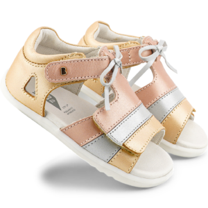 Sandały Bobux Mirror Pale Gold + Rose Gold Stripe 633433