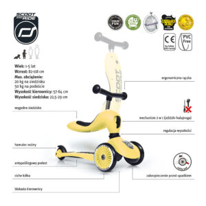 Scoot and ride HIGHWAYKICK 1 - Lemon