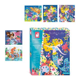 Janod Zestaw kreatywny Cekiny Syreny 6+