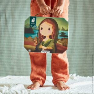 Puzzle w walizce Obraz Inspirowany Twórczością Da Vinci 100 elementów 6+ Made in France, Janod