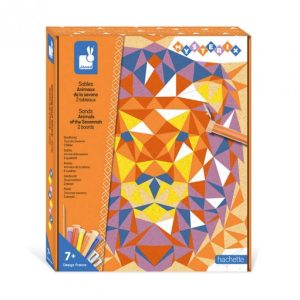 Janod zestaw kreatywny piasek zwierzęta z sawanny misterix 7+