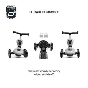 Scoot and ride HIGHWAYKICK 1 z zamykanym schowkiem - Zebra