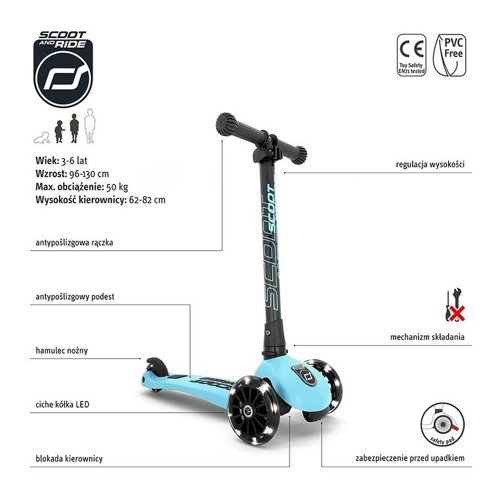 Scoot and ride HIGHWAYKICK 3 LED – Blueberry