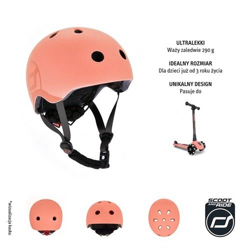 Scoot and Ride Kask S-M Peach