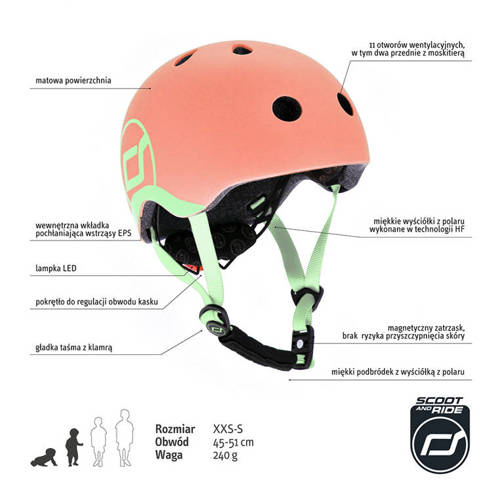 Scoot and Ride Kask XXS-S Peach