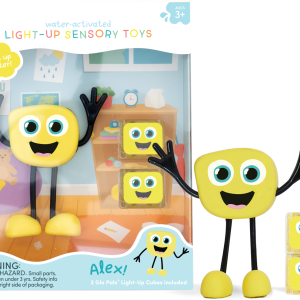 Glo Pals Postać do kąpieli Alex zestaw z 2 kostkami sensorycznymi 3+