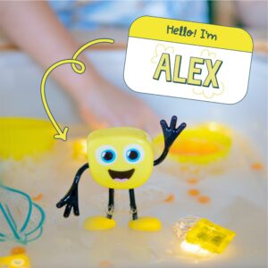Glo Pals Postać do kąpieli Alex zestaw z 2 kostkami sensorycznymi 3+