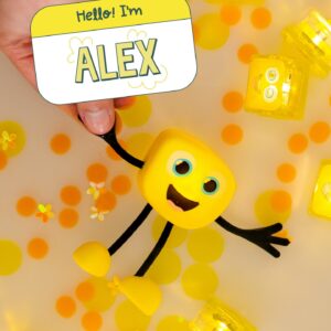 Glo Pals Postać do kąpieli Alex zestaw z 2 kostkami sensorycznymi 3+