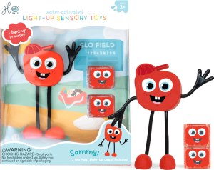 Glo Pals Postać do kąpieli Sammy zestaw z 2 kostkami sensorycznymi 3+