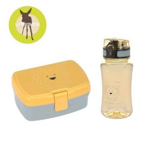 Lassig Lunchbox+ Tritanowy bidon 460ml About Friends Lew