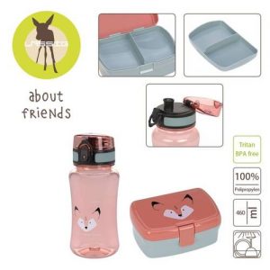 Lassig Lunchbox + Tritanowy bidon 460 ml About Friends Lis
