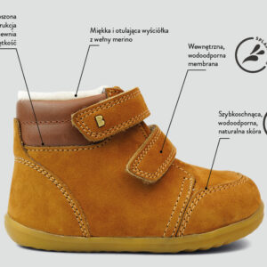 Buty zimowe dziecięce Bobux Timber Arctic Mustard 836002E