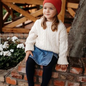 Rajstopy dziecięce Mama’s feet Granatowe prążkowane