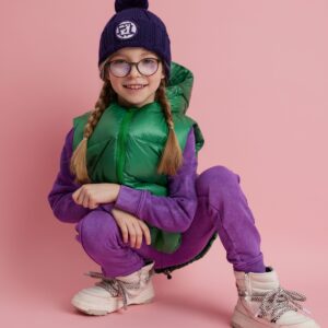 KukuKid Czapka Merino Fioletowa