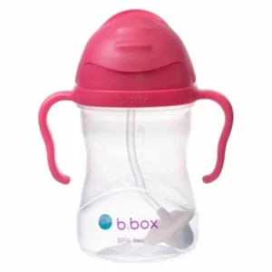 B.box Bidon ze słomką 240 ml Malinowy