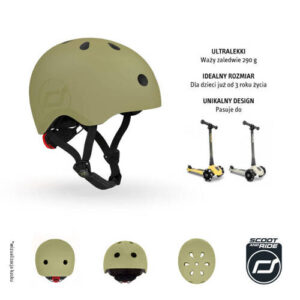 Scoot and Ride Kask S-M Olive