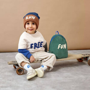 Lassig Plecak mini sztruks Little Gang Fun ocean green