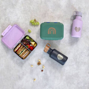 Lassig Lunchbox ze stali nierdzewnej Little Gang Rainbow green
