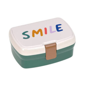 Lassig Zestaw na lunch Lunchbox + Tritanowa butelka - bidon 460 ml Little Gang Smile milky/ocean green