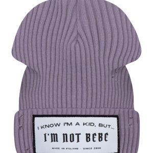 Czapka z kominem I’M NOT BEBE Fiolet