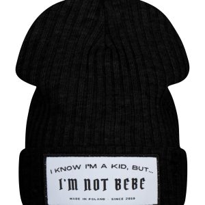 Czapka z kominem I’M NOT BEBE Czarny
