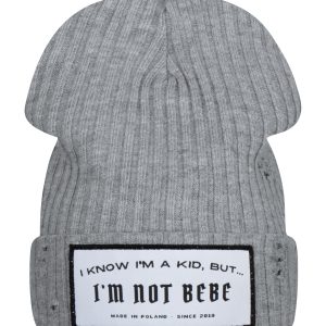Czapka z kominem I’M NOT BEBE Szary