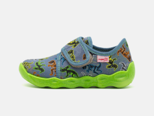 Superfit Kapcie Bubble 1-006273-8420 Szare z motywem dinozaurów