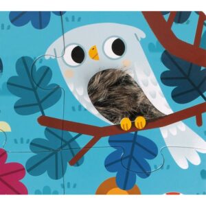 Janod Puzzle sensoryczne 20 elementów Leśne zwierzęta