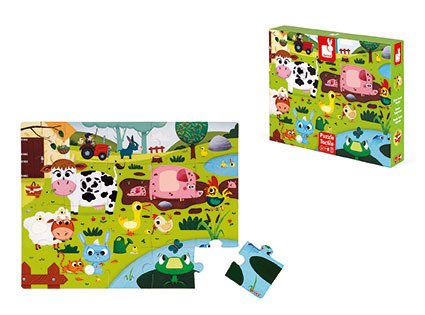 Janod Puzzle sensoryczne 20 elementów Farma
