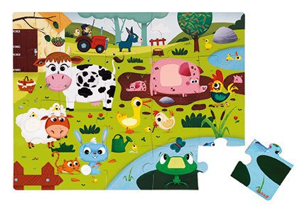 Janod Puzzle sensoryczne 20 elementów Farma