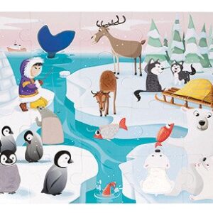 Janod Puzzle sensoryczne 20 elementów Lodowa kraina