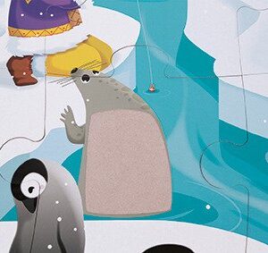 Janod Puzzle sensoryczne 20 elementów Lodowa kraina