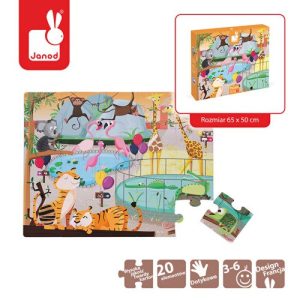Janod Puzzle sensoryczne 20 elementów Wycieczka do zoo