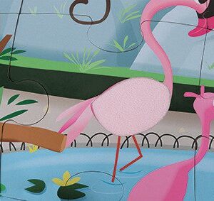 Janod Puzzle sensoryczne 20 elementów Wycieczka do zoo