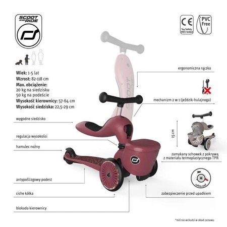 Scoot and ride HIGHWAYKICK 1 z zamykanym schowkiem - Wildcat