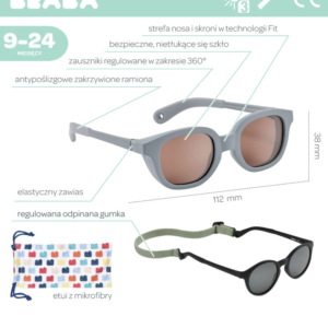 Okulary przeciwsłoneczne Beaba Lucky - Pebble