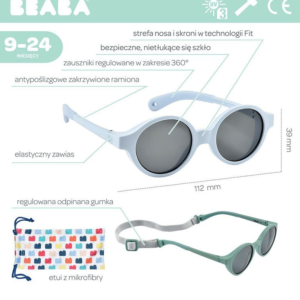 Okulary przeciwsłoneczne Beaba Joy - Pearl Blue