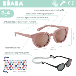 Okulary przeciwsłoneczne Beaba Bright - Sorbet